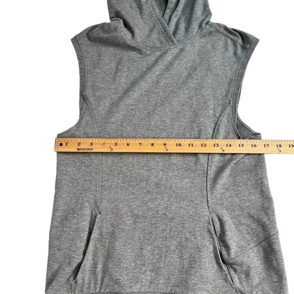 Lululemon Womens Light Gray Pocket Sleeveless Running Pullover Hoodie Size 4 - Picture 10 of 12